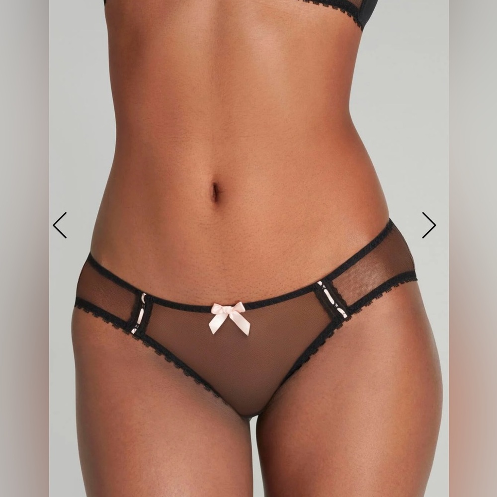 Agent Provocateur Claira Brief in black and baby pink